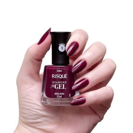 Risqué Esmalte Diamond Gel: Amora Negra (9,5ml)